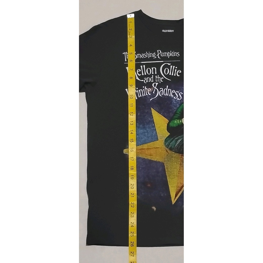 Old Navy Mens M Black Smashing Pumpkins Mellon Collie Graphic Band Tee - Picture 4 of 5